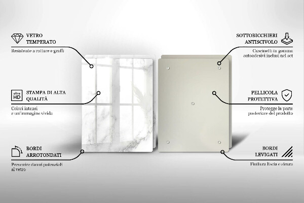 Protection plaque induction Marbre moderne
