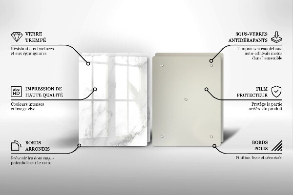 Protection plaque induction Marbre moderne