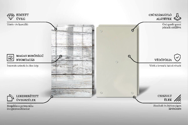 Protection plaque induction Planches de bois brillantes