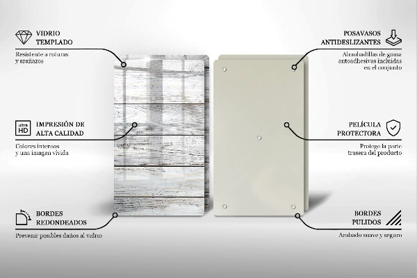 Protection plaque induction Planches de bois brillantes