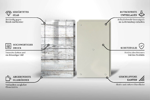 Protection plaque induction Planches de bois brillantes