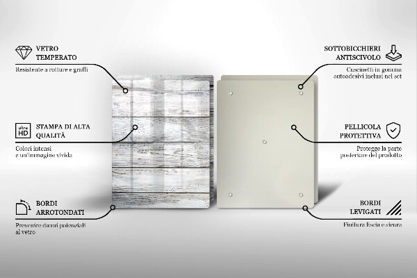 Protection plaque induction Planches de bois brillantes
