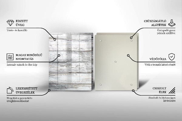 Protection plaque induction Planches de bois brillantes