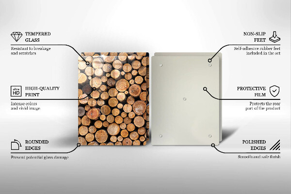 Protection plaque induction Des troncs d'arbres