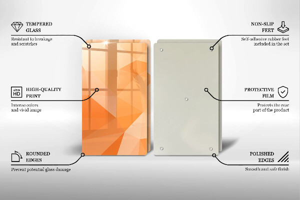 Protection plaque induction Fond géométrique