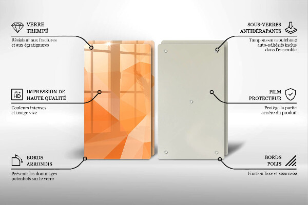 Protection plaque induction Fond géométrique