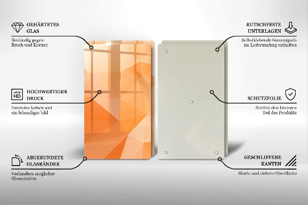 Protection plaque induction Fond géométrique