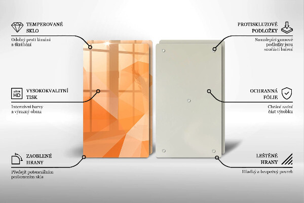 Protection plaque induction Fond géométrique