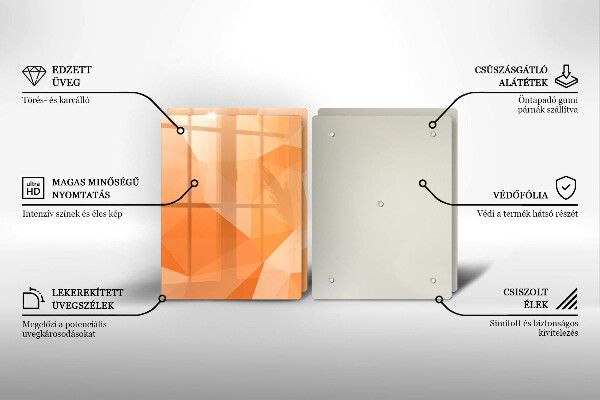 Protection plaque induction Fond géométrique