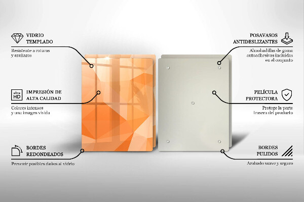 Protection plaque induction Fond géométrique