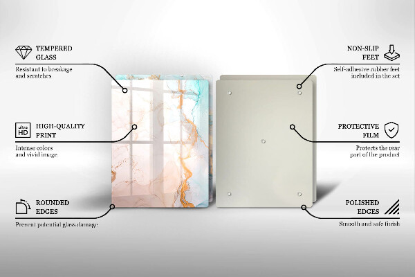 Protection plaque induction Abstraction de marbre