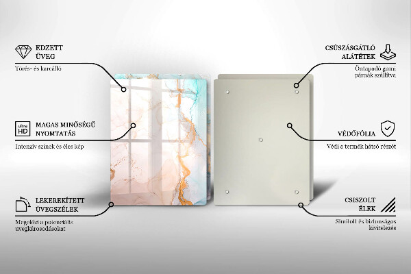 Protection plaque induction Abstraction de marbre