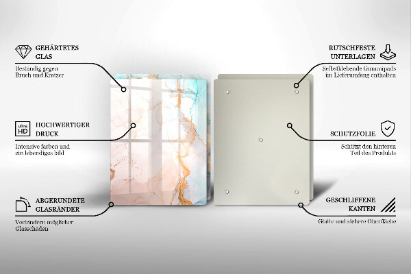 Protection plaque induction Abstraction de marbre