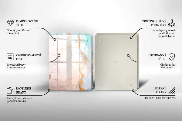 Protection plaque induction Abstraction de marbre