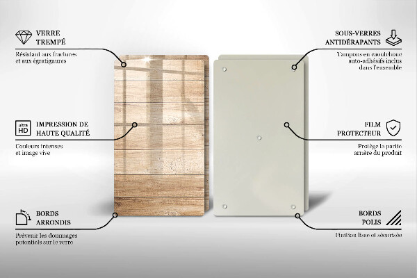 Protection plaque induction Planches de bois