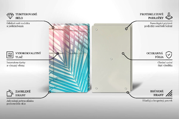 Protection plaque induction Feuilles pastel