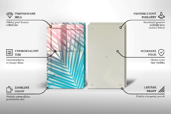 Protection plaque induction Feuilles pastel