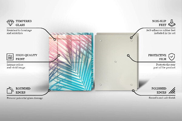 Protection plaque induction Feuilles pastel