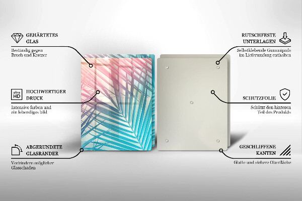 Protection plaque induction Feuilles pastel