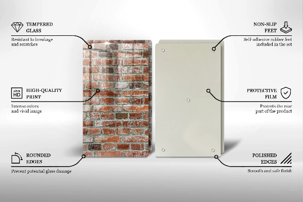 Protection plaque induction Vieux mur de briques