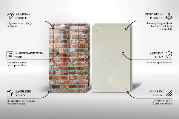 Protection plaque induction Vieux mur de briques