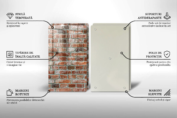 Protection plaque induction Vieux mur de briques