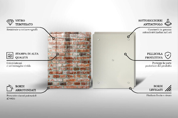 Protection plaque induction Vieux mur de briques
