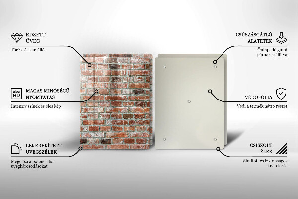 Protection plaque induction Vieux mur de briques