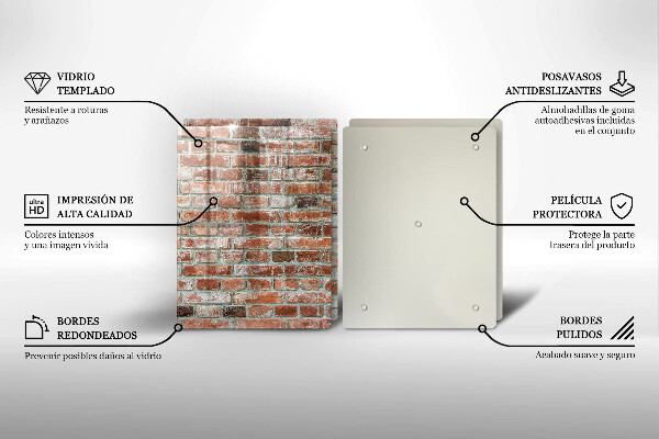 Protection plaque induction Vieux mur de briques