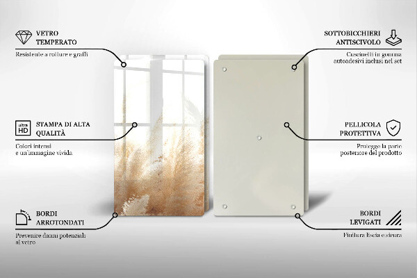 Protection plaque induction Herbe de la pampa