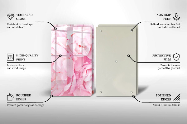 Protection plaque induction Pivoines délicates