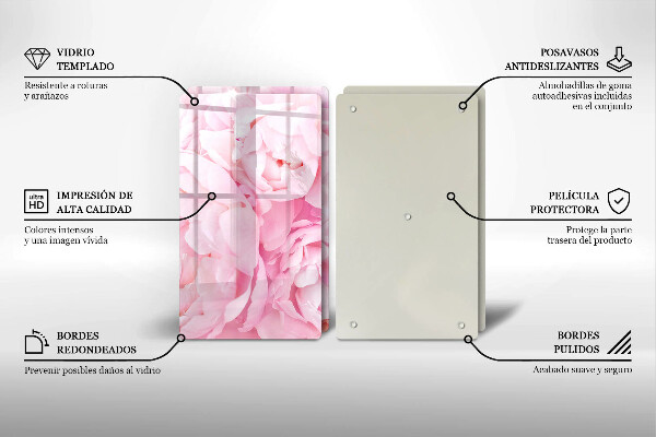 Protection plaque induction Pivoines délicates