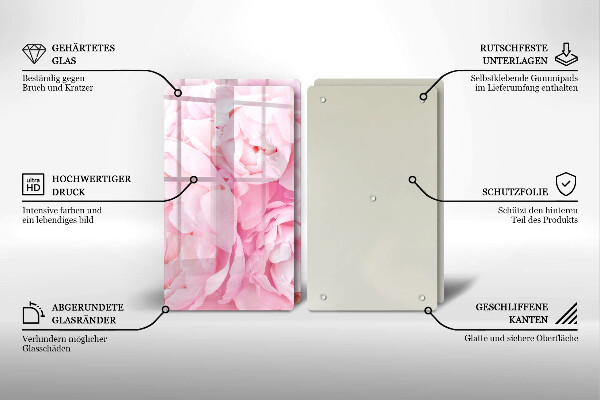 Protection plaque induction Pivoines délicates