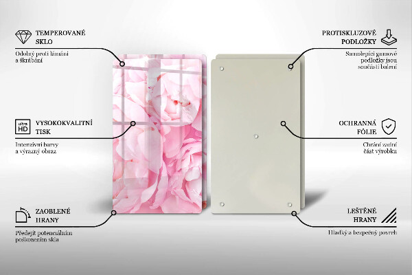 Protection plaque induction Pivoines délicates