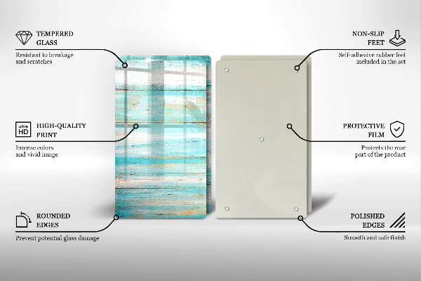 Protection plaque induction Planches de bois vintage