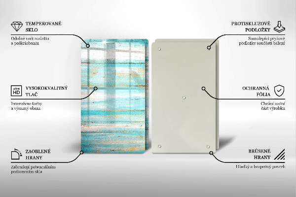 Protection plaque induction Planches de bois vintage