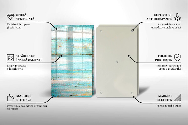 Protection plaque induction Planches de bois vintage