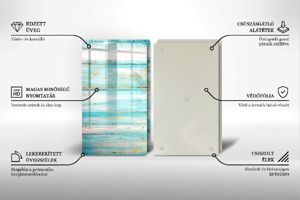 Protection plaque induction Planches de bois vintage