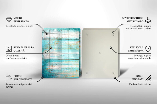 Protection plaque induction Planches de bois vintage