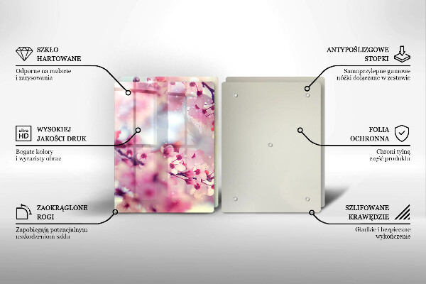 Protection plaque induction Fleurs de pommier nature