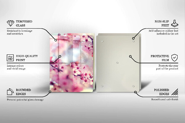 Protection plaque induction Fleurs de pommier nature