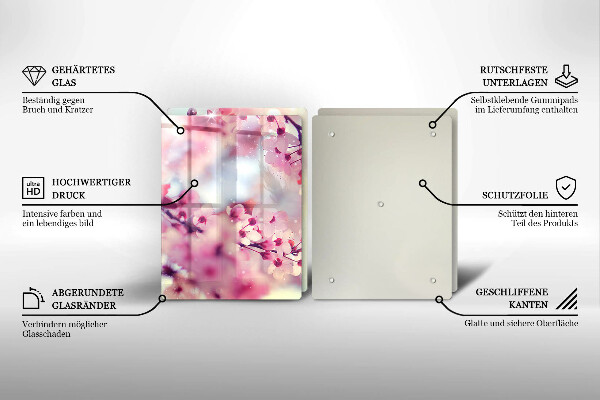 Protection plaque induction Fleurs de pommier nature