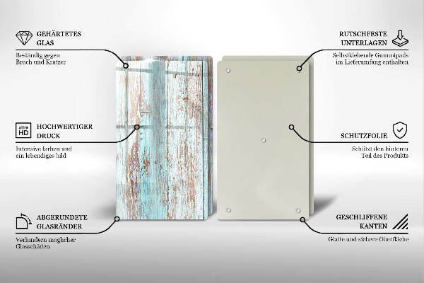 Cache plaque de cuisson Planches anciennes vintage