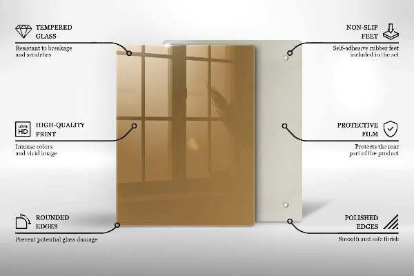 Protège plaque de cuisson Couleur beige