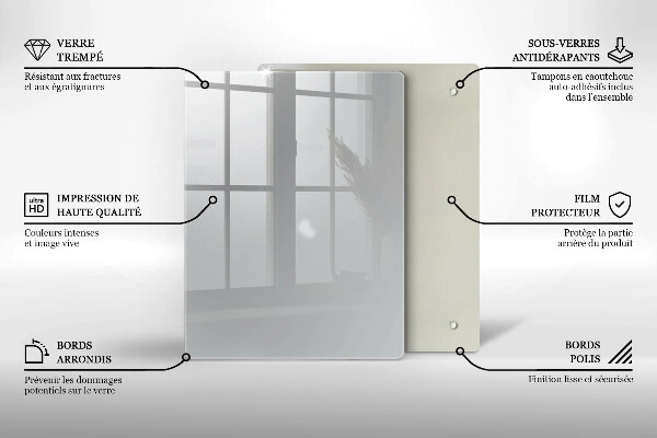 Protège plaque de cuisson Couleur grise