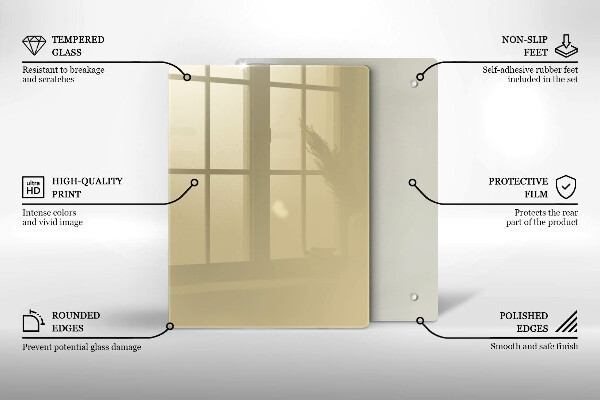 Protège plaque de cuisson Couleur beige