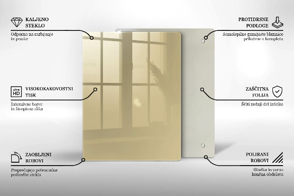 Protège plaque de cuisson Couleur beige