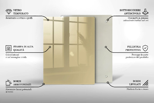 Protège plaque de cuisson Couleur beige