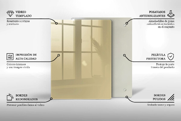 Protège plaque de cuisson Couleur beige