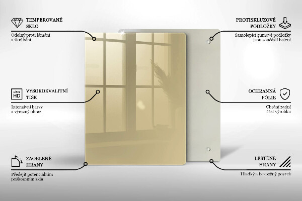 Protège plaque de cuisson Couleur beige